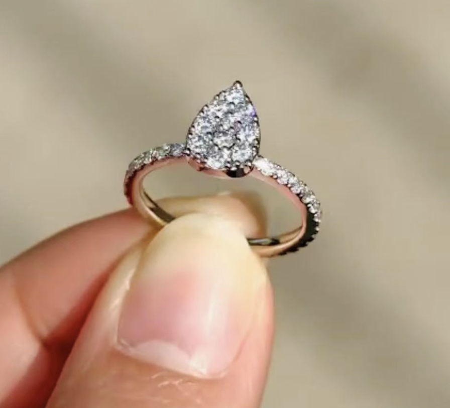 synthetic gem copper ring 9$