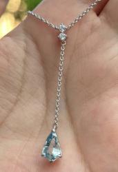 synthetic gem copper necklace 8$